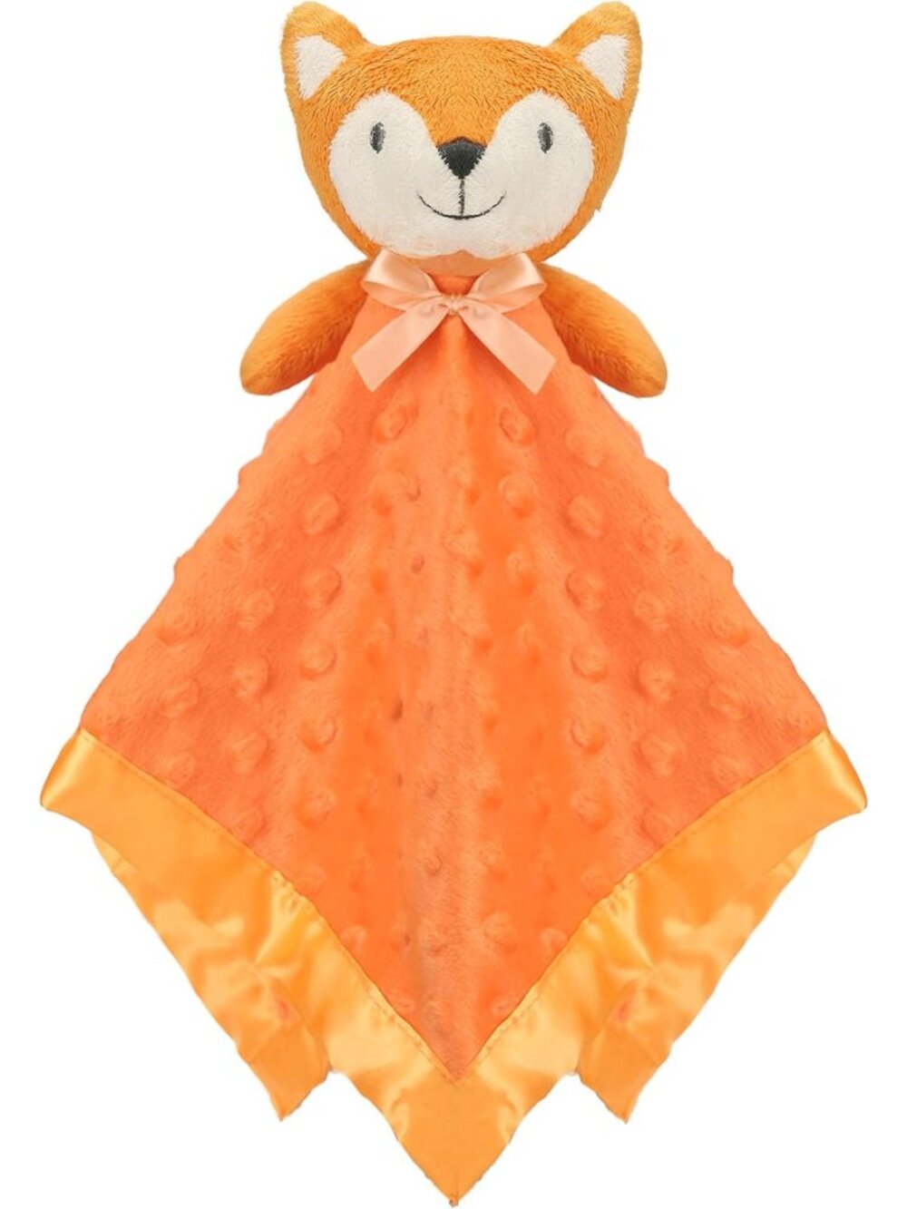 Soft Orange Fox Security Blanket | Unisex Baby Lovey | Snuggle Toy & Gift for